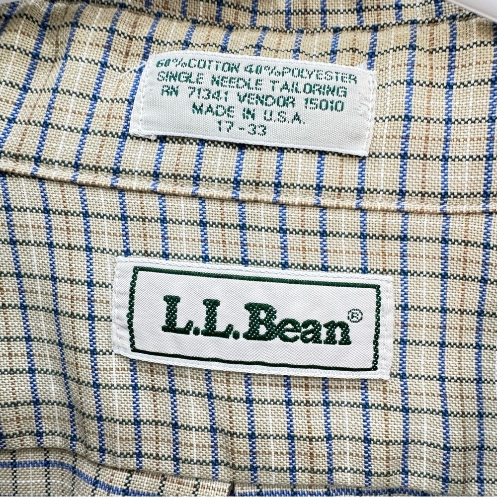 Vintage L.L. Bean 60% Cotton Made In The USA Mens single needle tailoring shirt - Picture 4 of 5